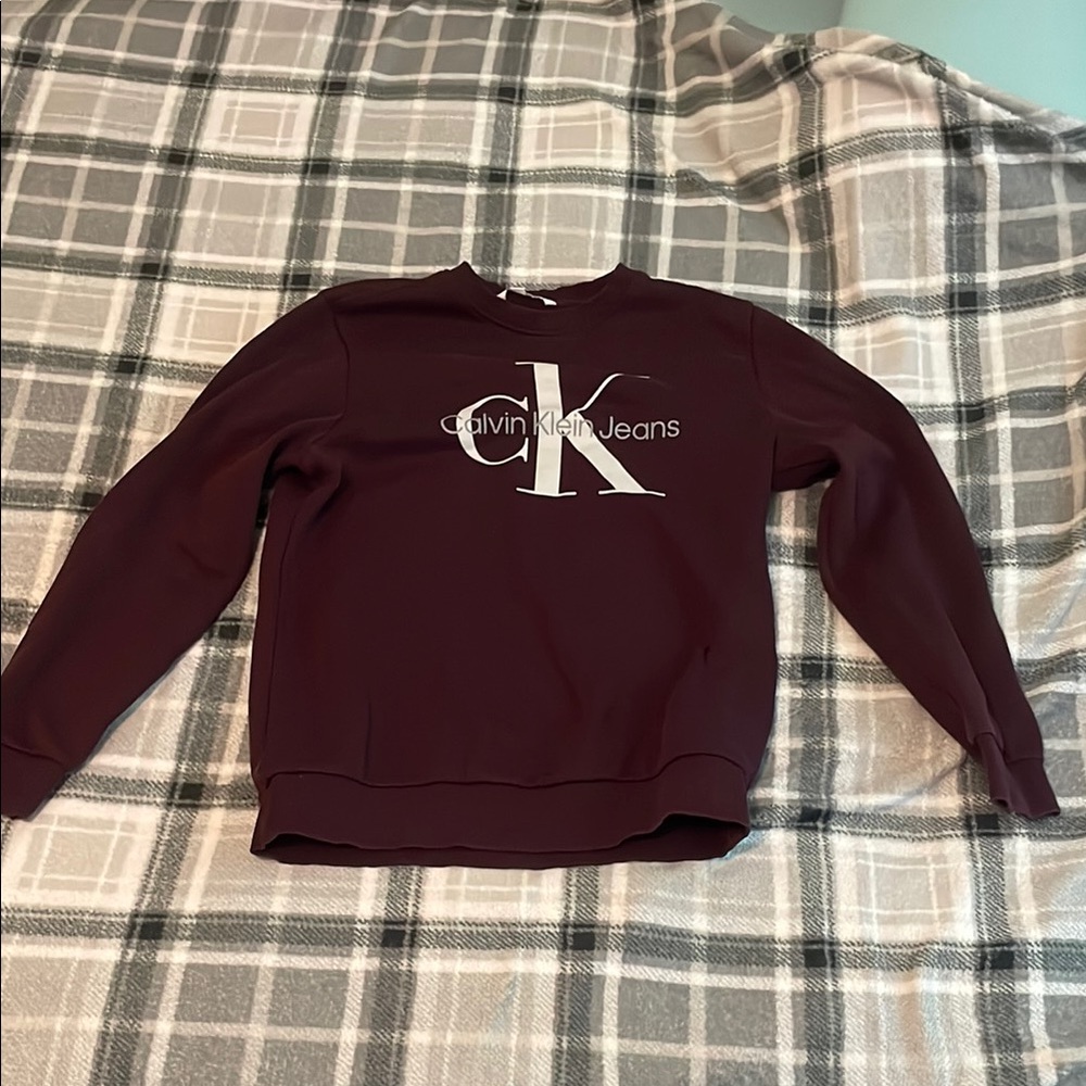 Calvin Klein Burgundy Logo Sweatshirt